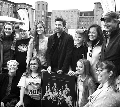 The 2013 Project Tomorrow group poses with Patrick Dempsey